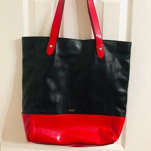 Ralph Lauren shoulder tote black/red.